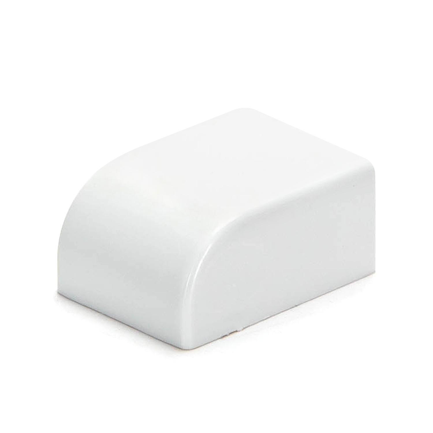 PVC Square Trunking End Cap White 15*10mm 4pcs