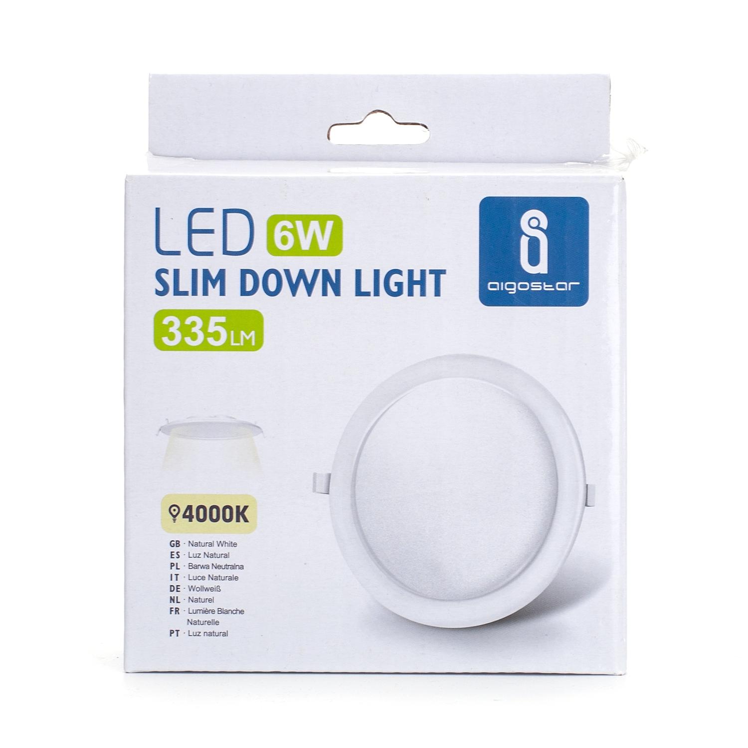 Podtynkowy okrągły downlight LED 6W Światło naturalne