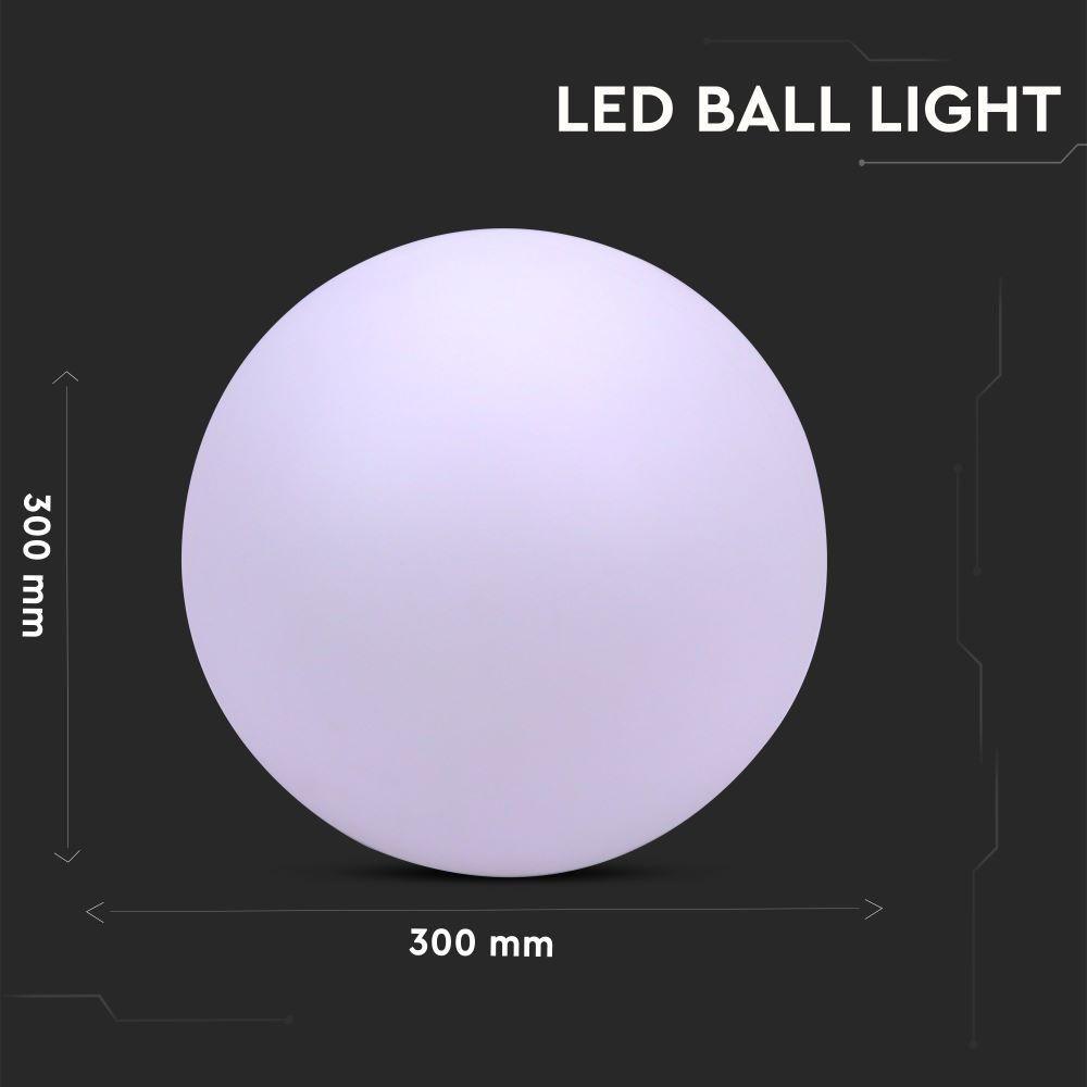 Oprawa ogrodowa LED BALL , , Wymiary:30X29cm, VTAC, SKU 40161