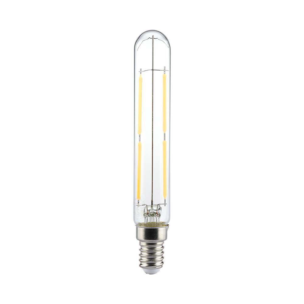 4W LED T20 Żarówka LED Filament, Klosz Przezroczysty, Barwa:3000K, Trzonek:E14, VTAC, SKU 212701