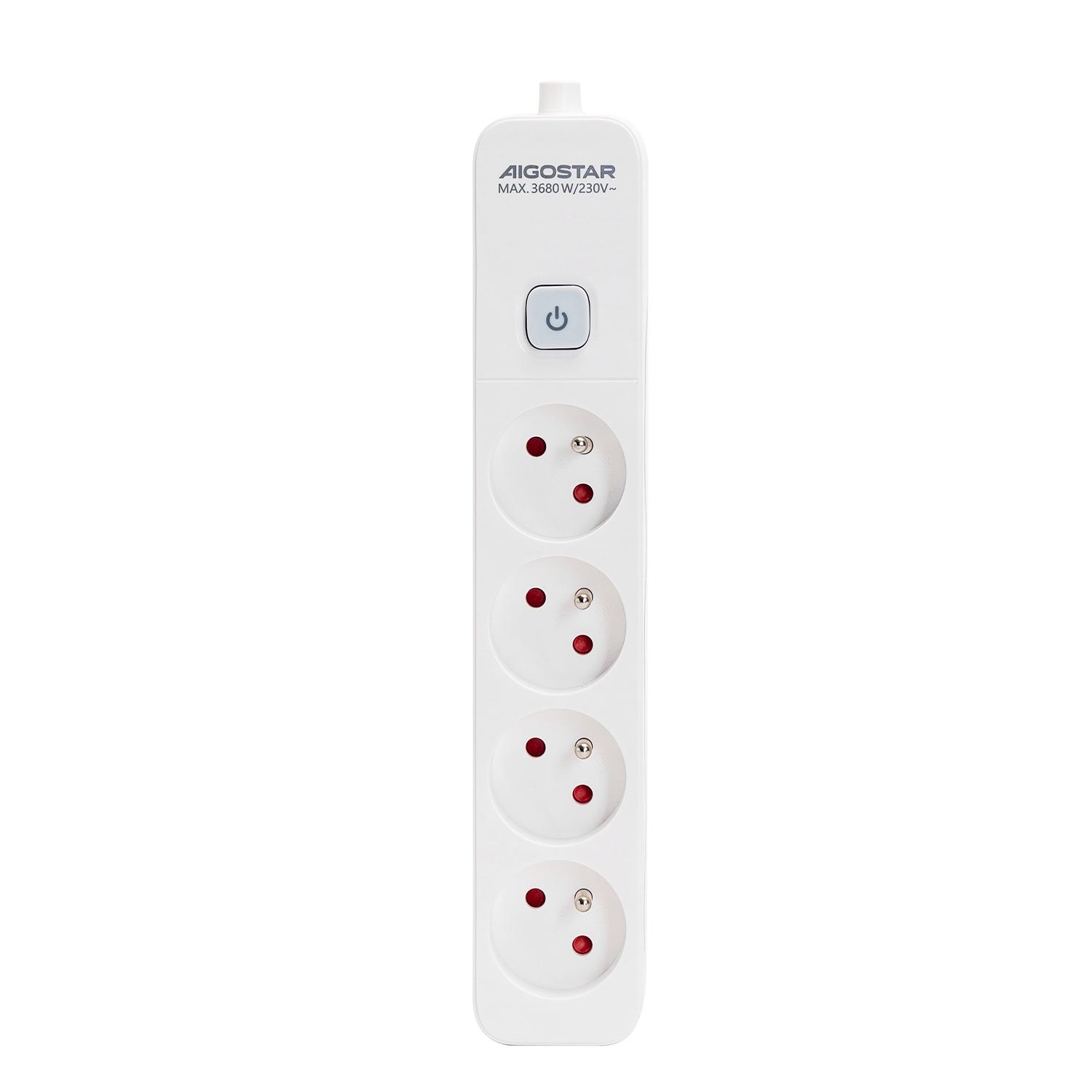 Power strips 4-way White and Gray