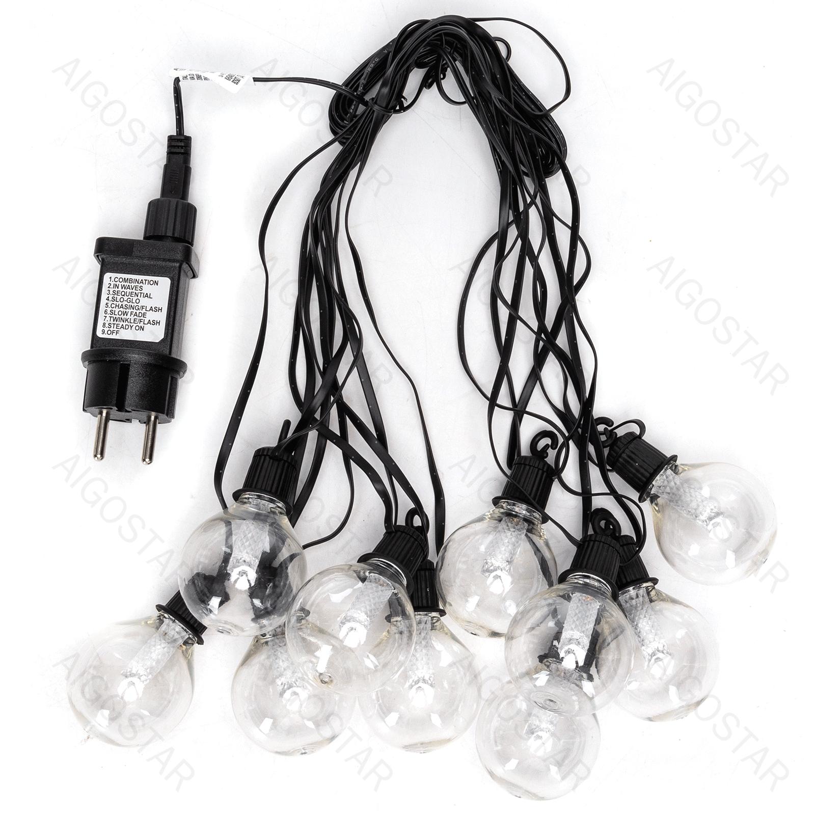 Low voltage G50 bubble column string lights, warm white, 5m