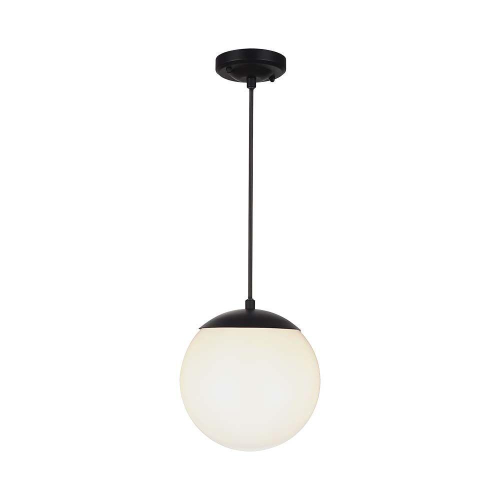 VT-1226 CEILING HANGING LAMP(1*E27)-MATT BLACK-OPAL PLASTI C BALL