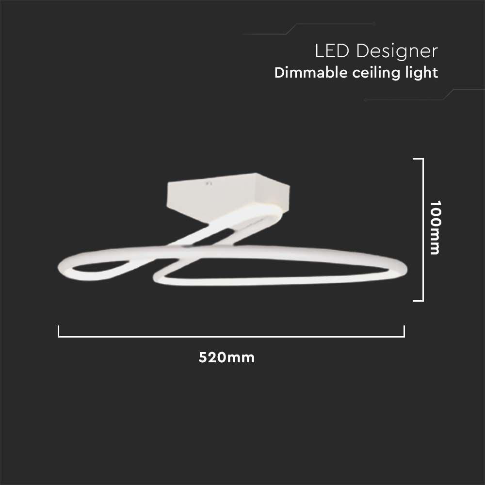 VT-7764 43W LED DESIGNER LIGHT 4000K WHITE RD