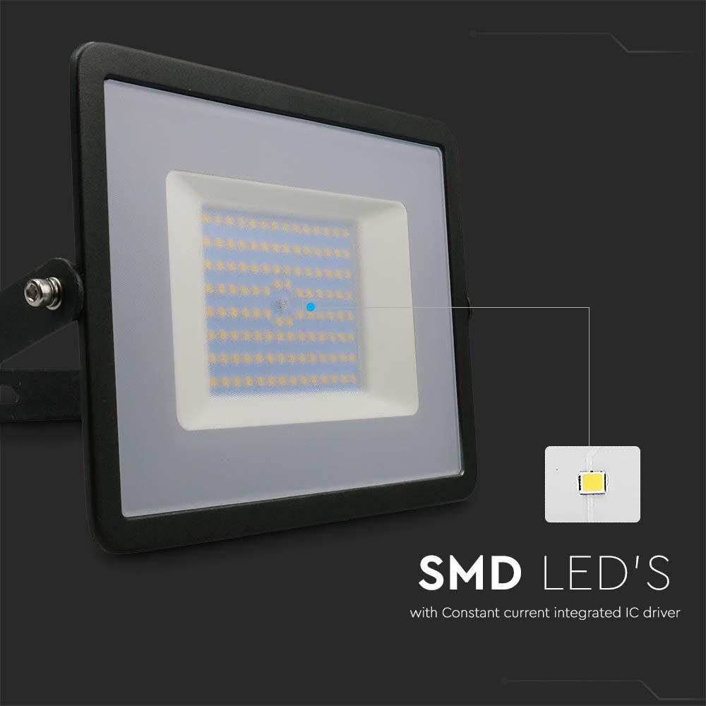 100W Naświetlacz LED SMD, Barwa:4000K, Obudowa: Czarna, VTAC, SKU 215965