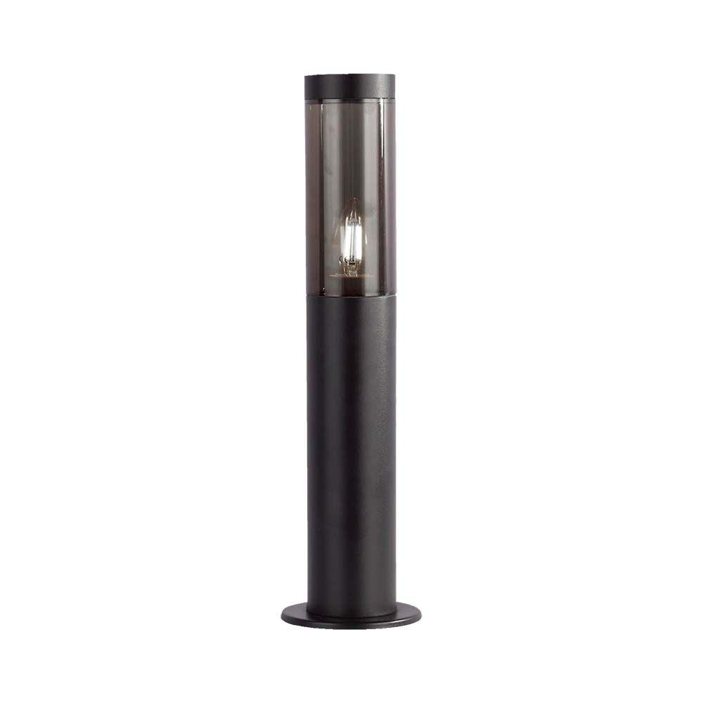 VT-1184 BOLLARD GARDEN FITTING LIGHT E27 (76x119x450mm) SMOKE PLASTIC/SS BLACK BODY IP44