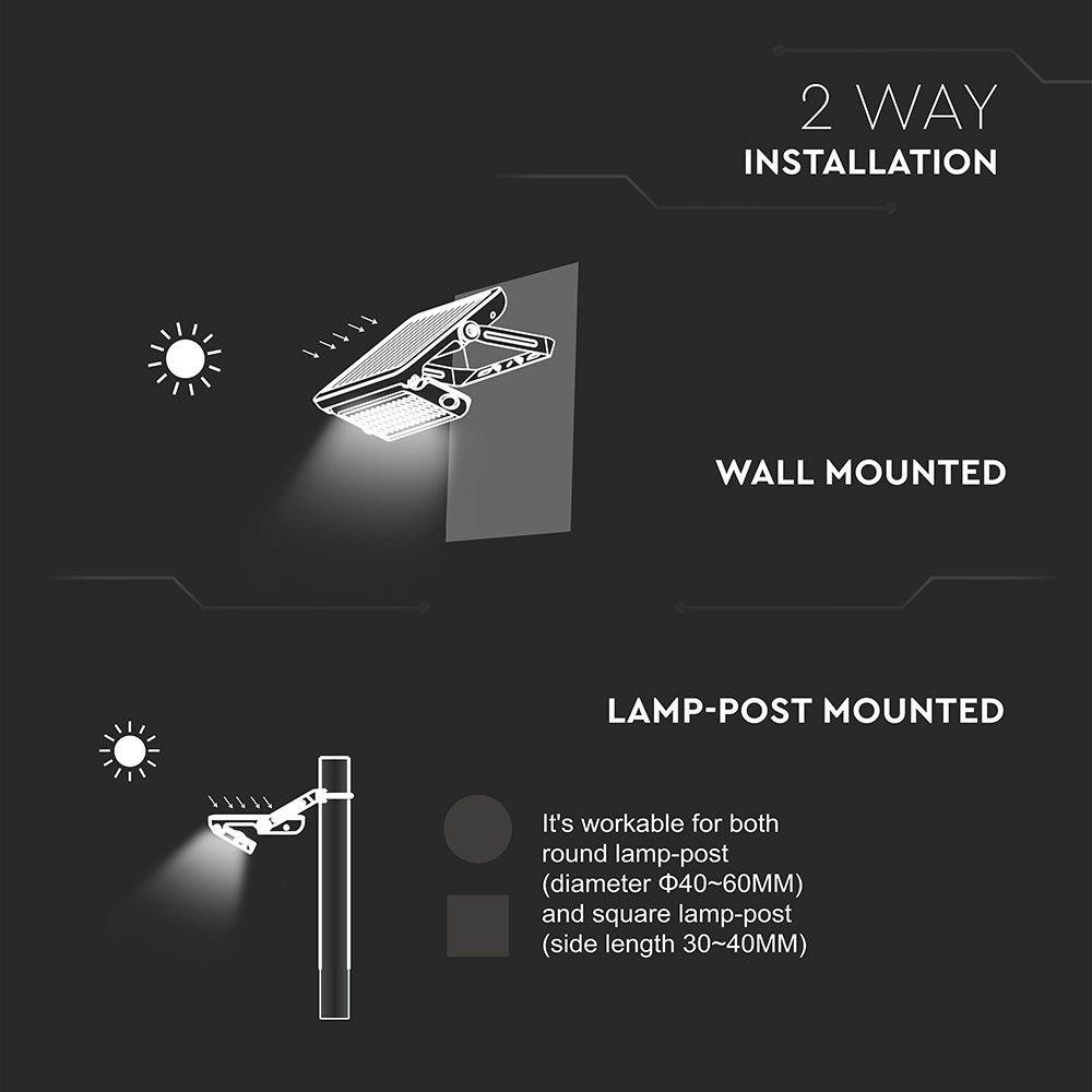 VT-787-10 10W LED SOLAR FLOODLIGHT 4000K,BLACK BODY