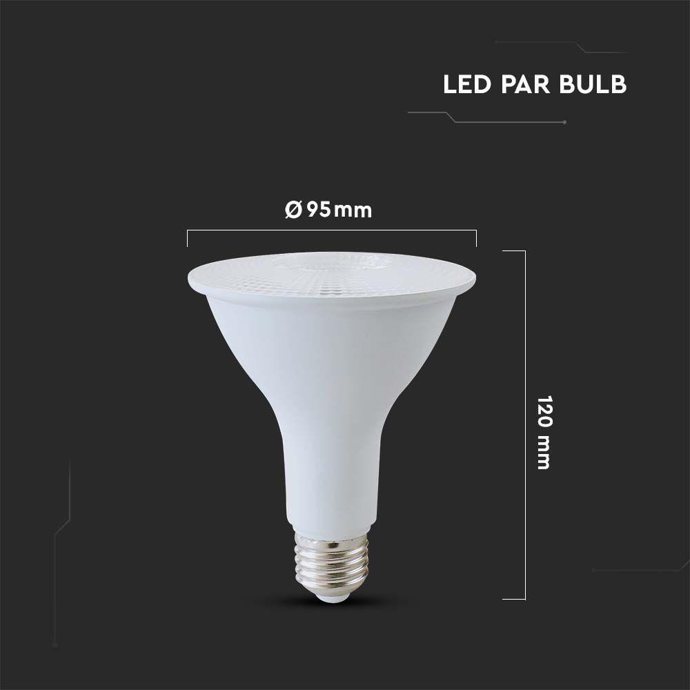 11W PAR 30 Żarówka LED, Chip SAMSUNG, Barwa:3000K, Trzonek:E27, VTAC, SKU 21153