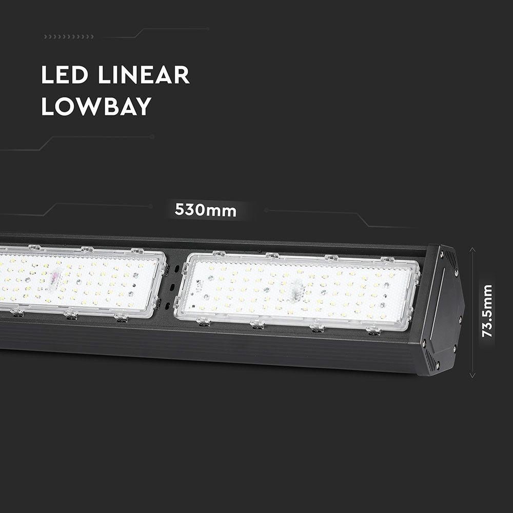 100W Liniowy HIGHBAY LED, Chip SAMSUNG, Barwa:4000K, Obudowa: Czarna, Wydajność: 120lm/w, Kąt 100', VTAC, SKU 891