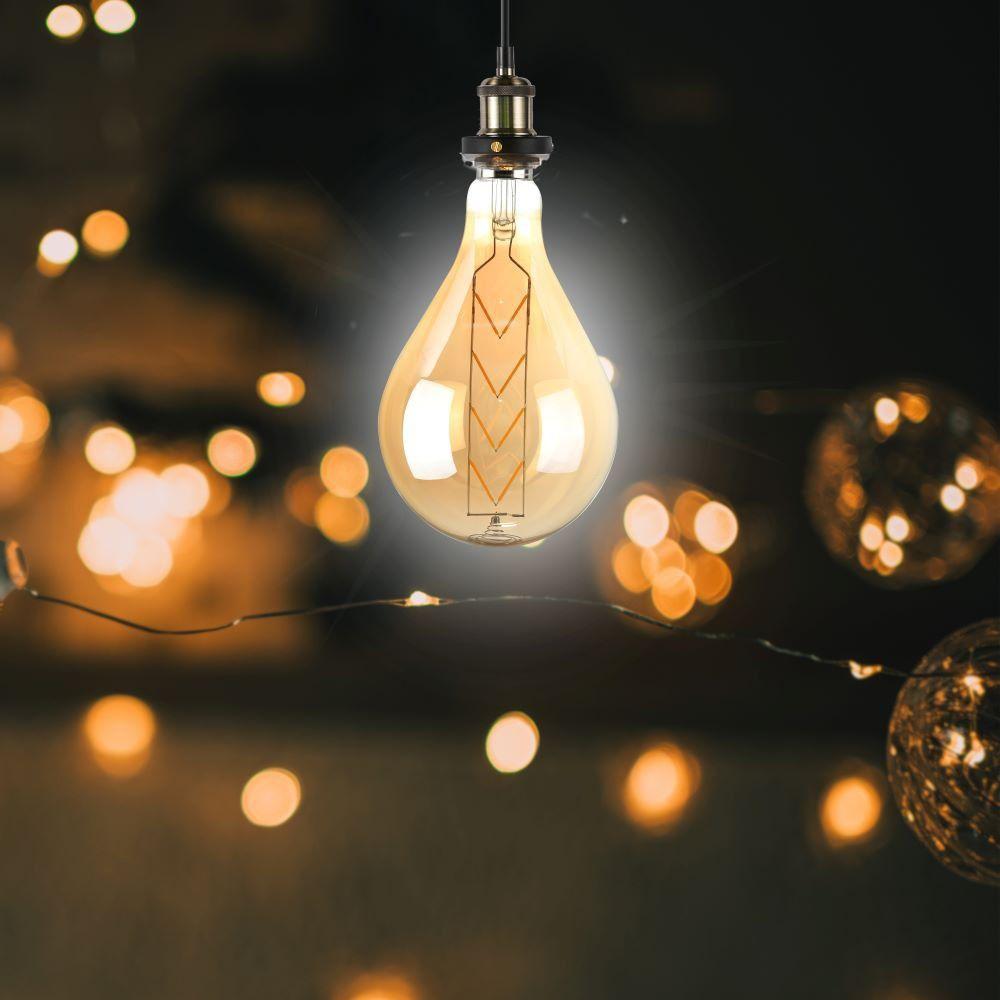 VT-2159 8W G165 LED FILAMENT BULB-AMBER GLASS WITH 2200K E27 DIMMABLE