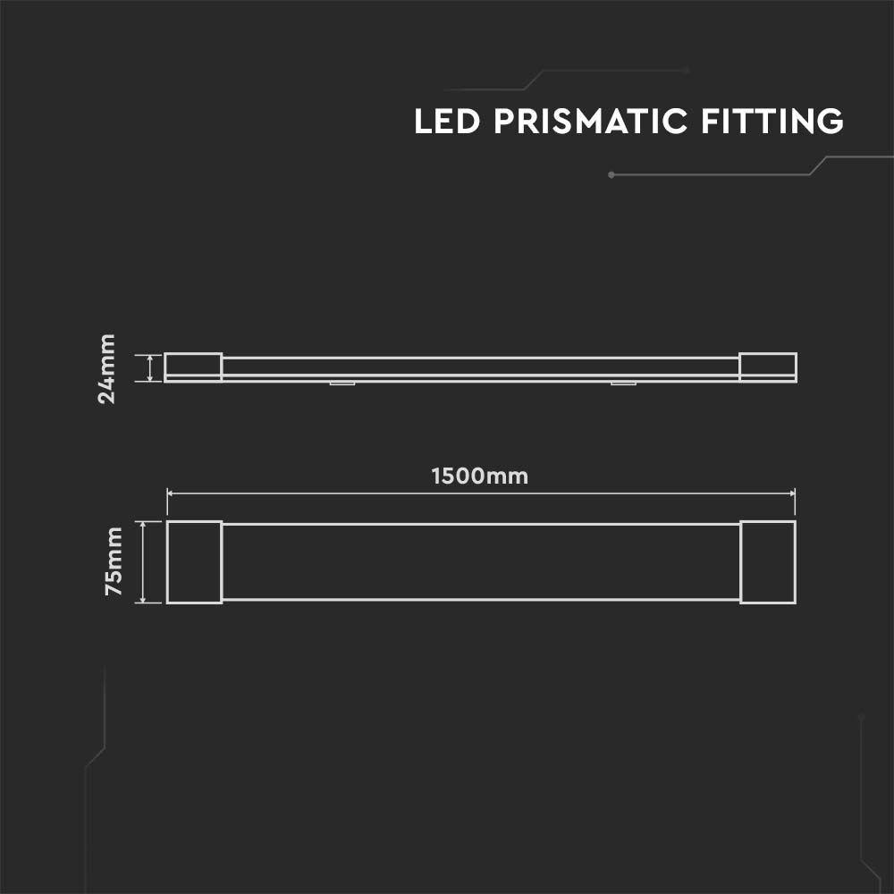 VT-8350 50W LED GRILL FITTING 150CM 6500K