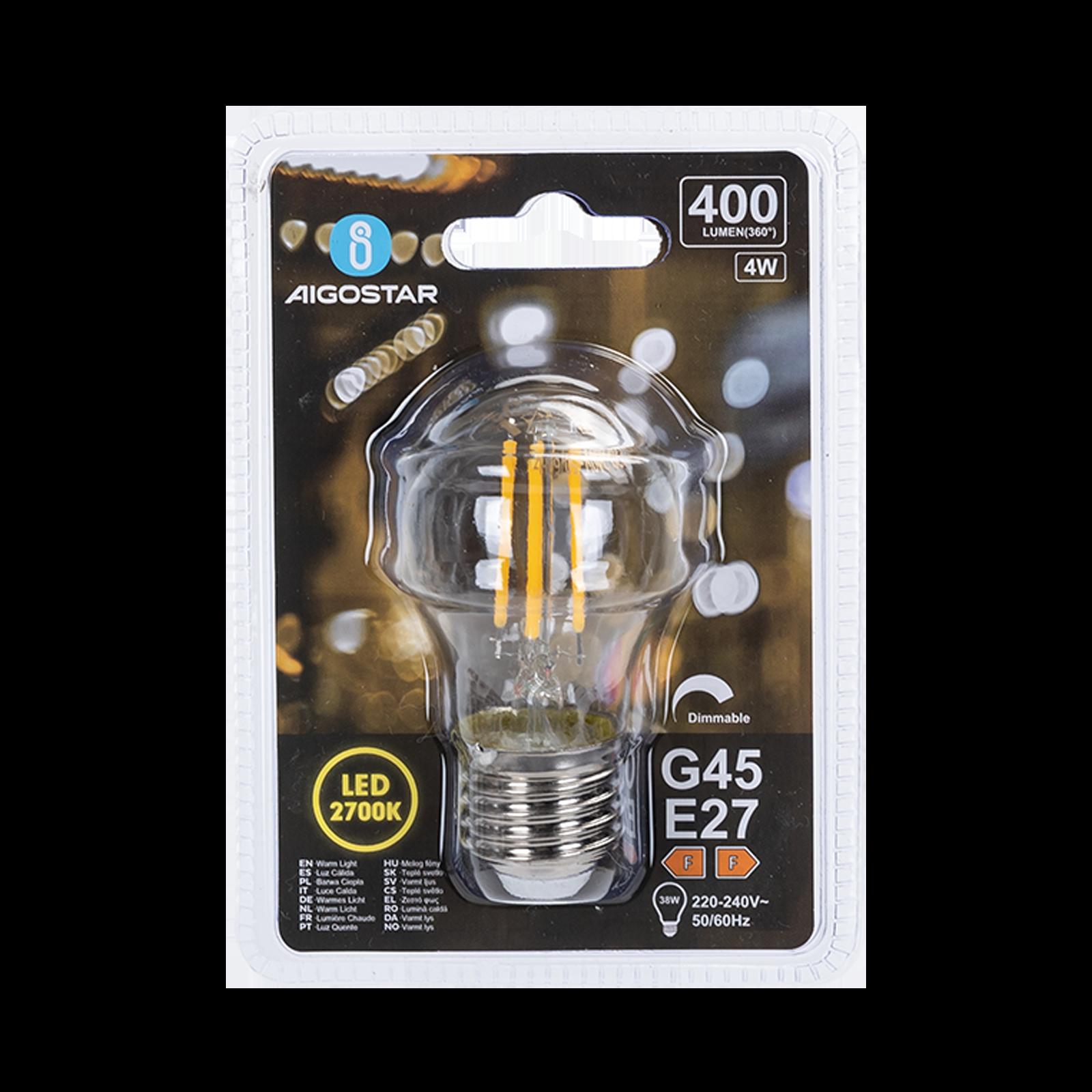 LED dimming filament G45 E27 4W 2700K