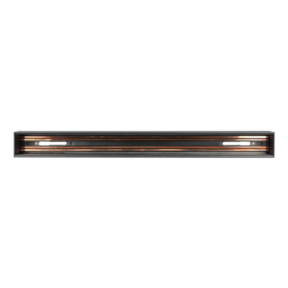 RECESSED ALUMINIUM TRACK RAIL FOR MAGNETIC TRACKLIGHTS-BLACK-0.5m