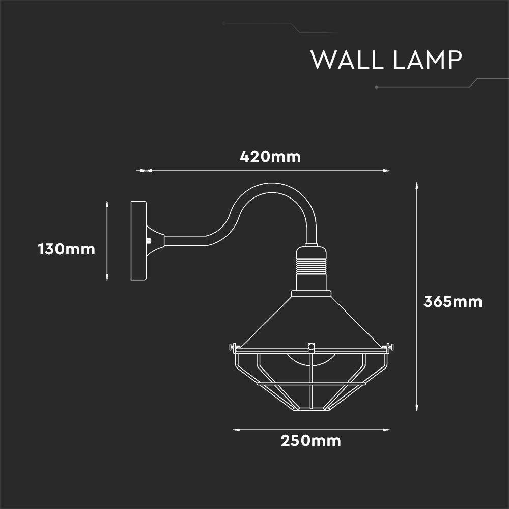 VT-720 WALL LAMP-ROSE GOLD-DOWN IP65