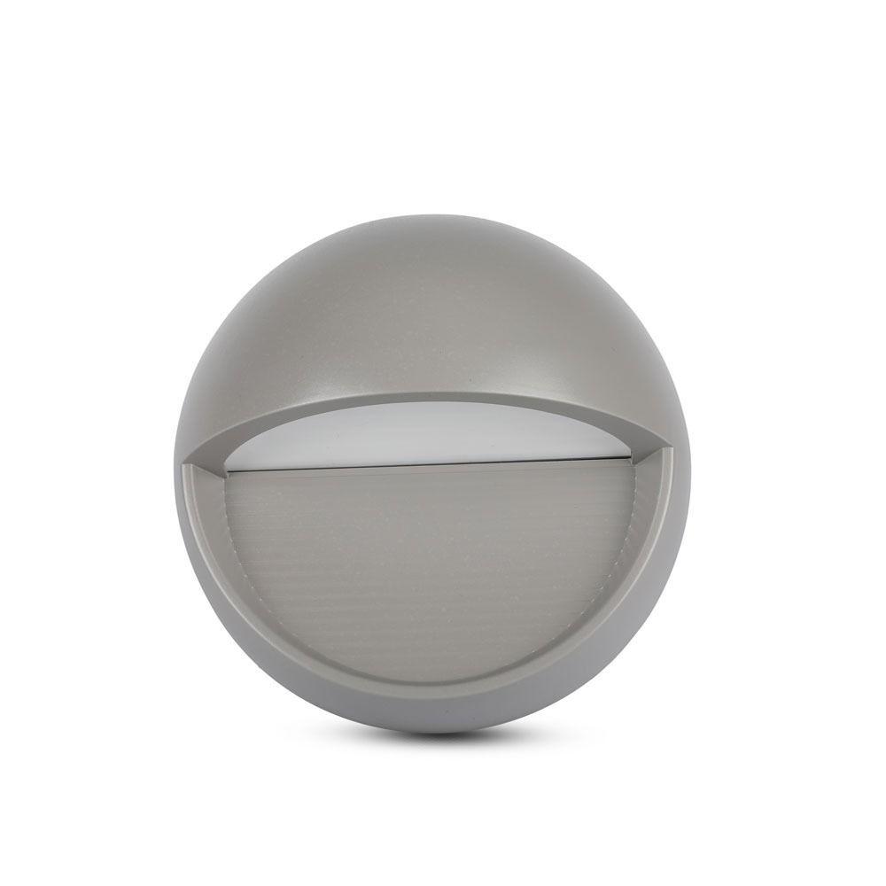 VT-1182 3W LED STEP LIGHT 3000K GREY BODY ROUND