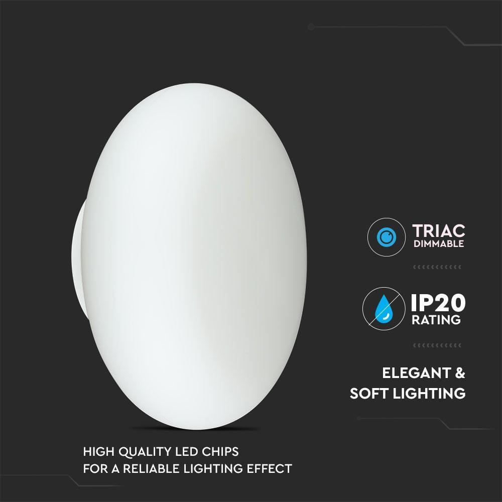 25W Plafon LED (Ściemnianie TRIAC), Barwa: 3000K, Biały, VTAC, SKU 40051