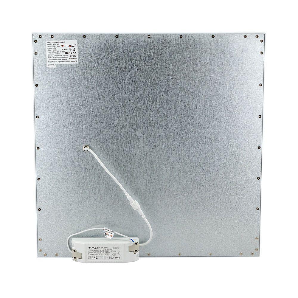 40W Panel LED 600x600mm, Barwa:6400K, IP65, Opakowanie: 6szt., VTAC, SKU 6604