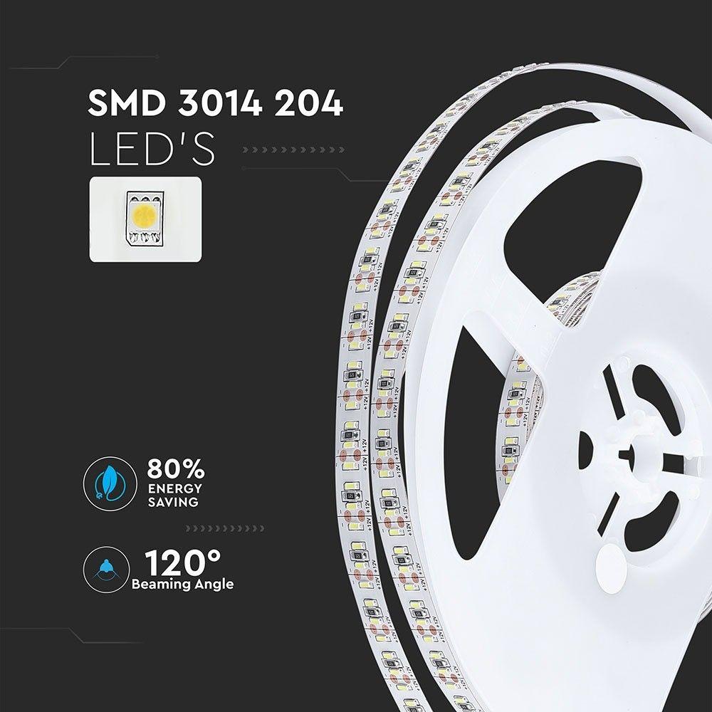 VT-3014-204 18W/M LED STRIP LIGHT 6000K IP20 (5M/ROLL)(PRICE PER M)