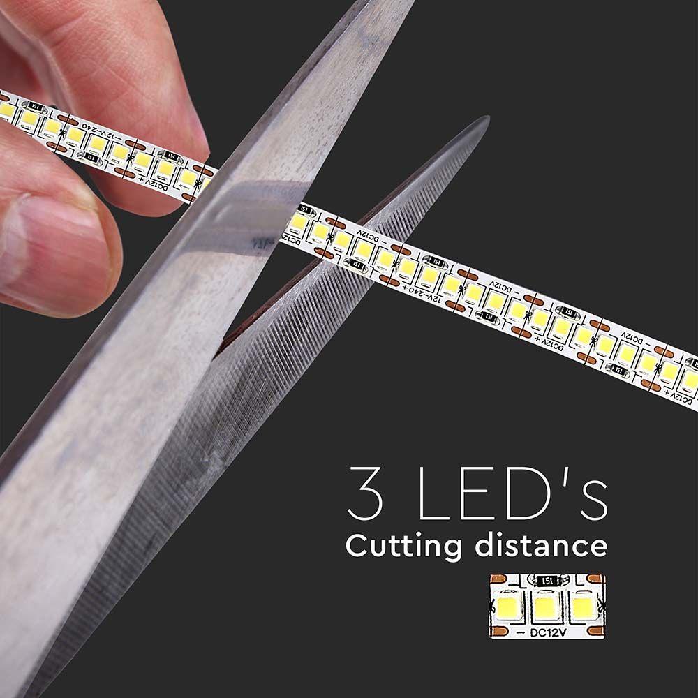 VT-2835 240 20W/M LED STRIP LIGHT 3000K HIGH LUMEN IP20 (5M/ROLL)(PRICE PER M)