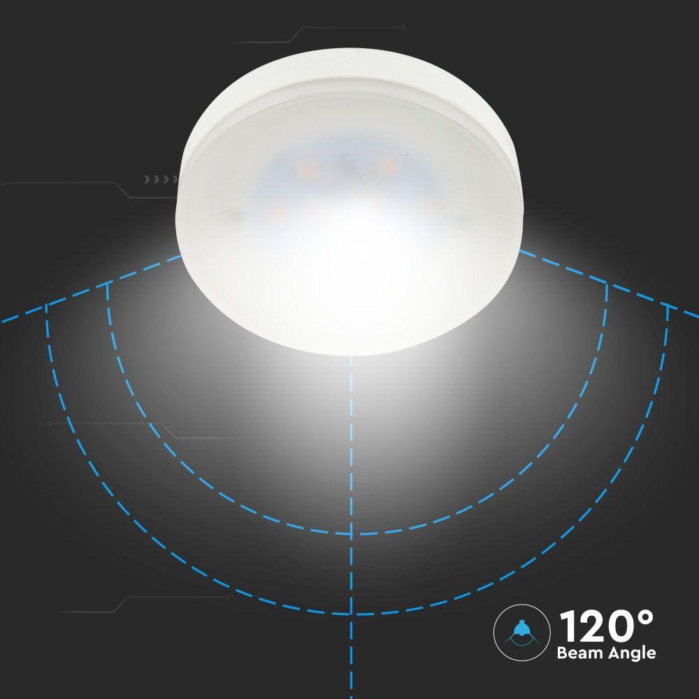 6.4W Żarówka LED, Chip SAMSUNG, Barwa:3000K, Trzonek:GX53, VTAC, SKU 21222