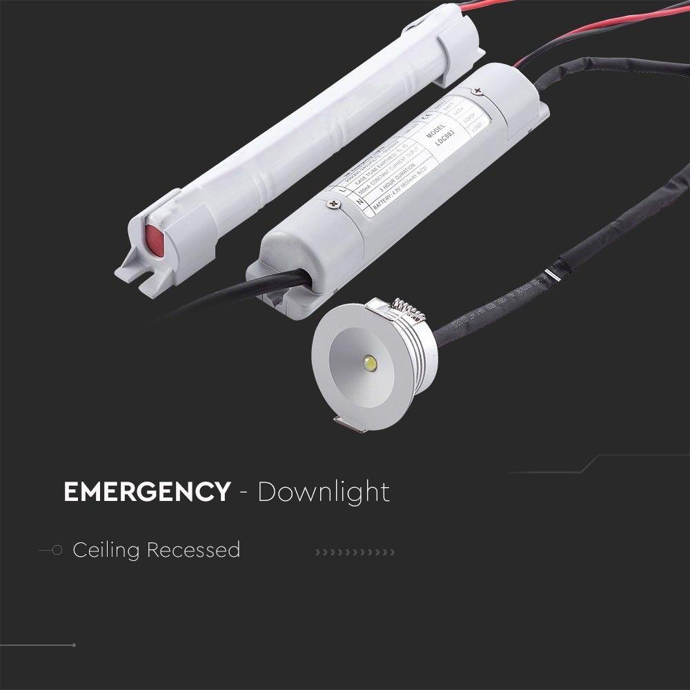 VT-503 3W LED EMERGENCY DOWNLIGHT 5500K