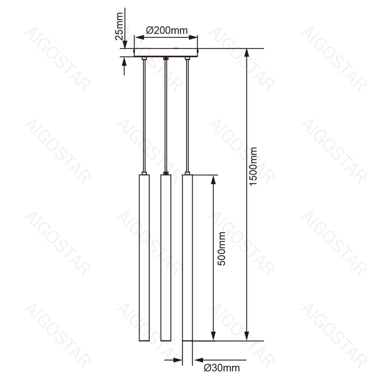 LED Pendant Light 3*3W 2700K