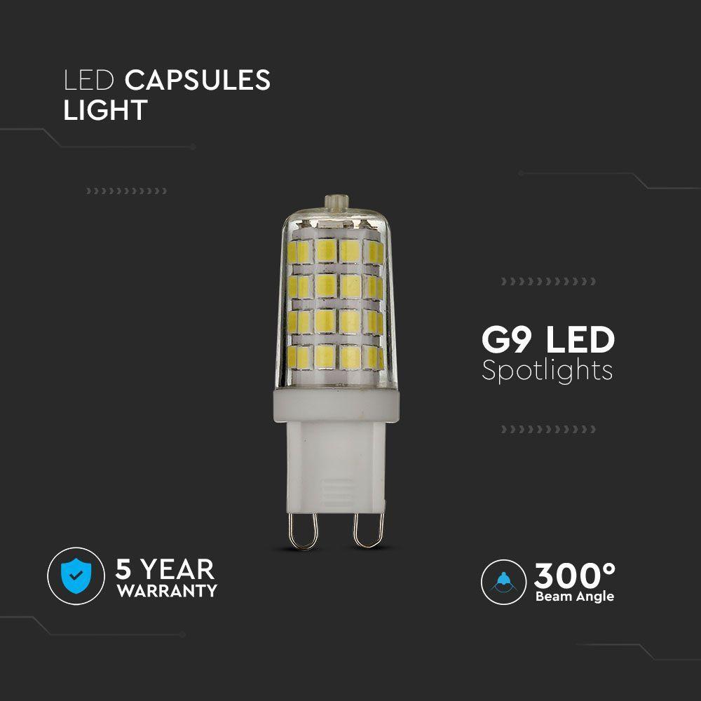 3W G9 Żarówka LED, Chip SAMSUNG, Barwa:6500K, Trzonek:G9, VTAC, SKU 21248