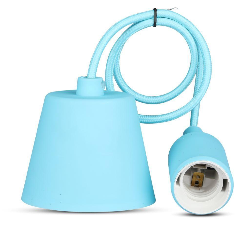 VT-7228 E27 SILICONE PENDANT HOLDER-LIGHT BLUE