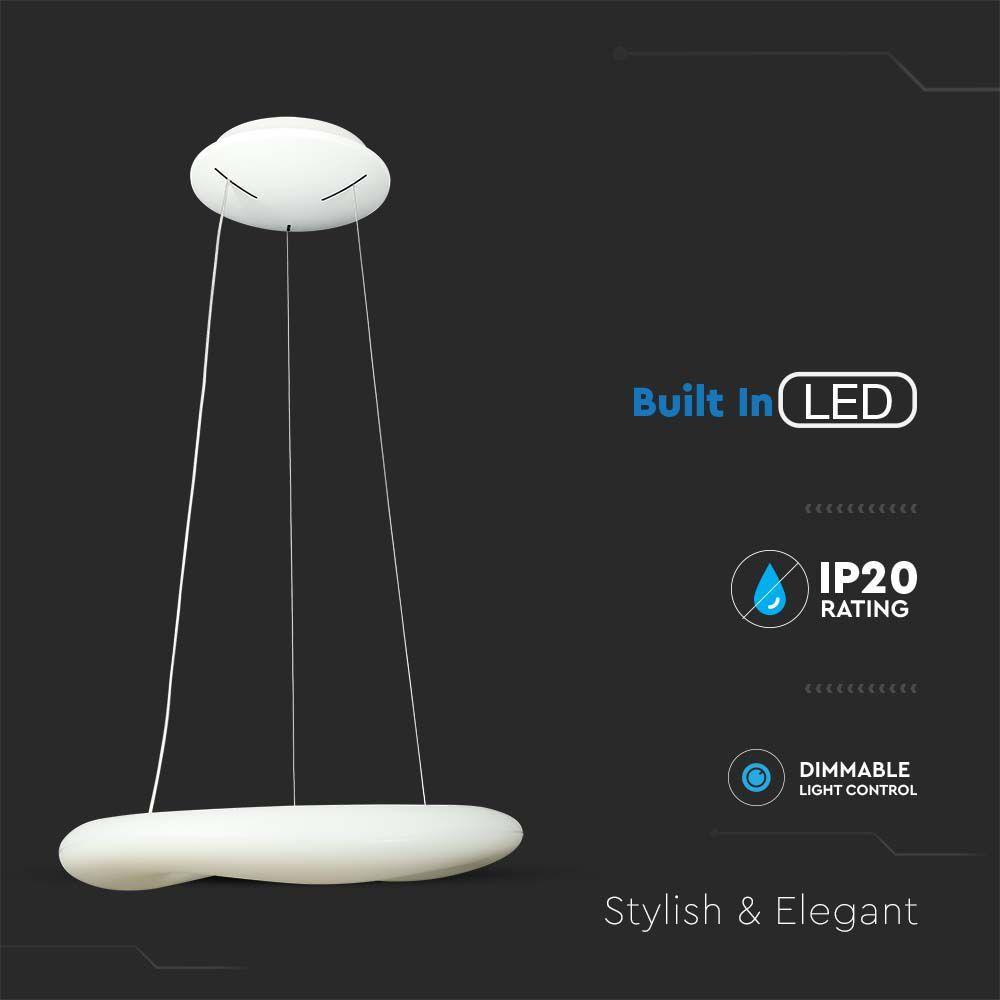 VT-7605 36W ROUND LED DESIGNER HANGING PENDANT COLOR CHANGING 600x2000 DIMMABLE WHITE