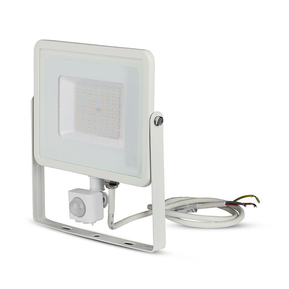 VT-50-S 50W SMD PIR SENSOR FLOODLIGHT SAMSUNG CHIP 6400K WHITE BODY