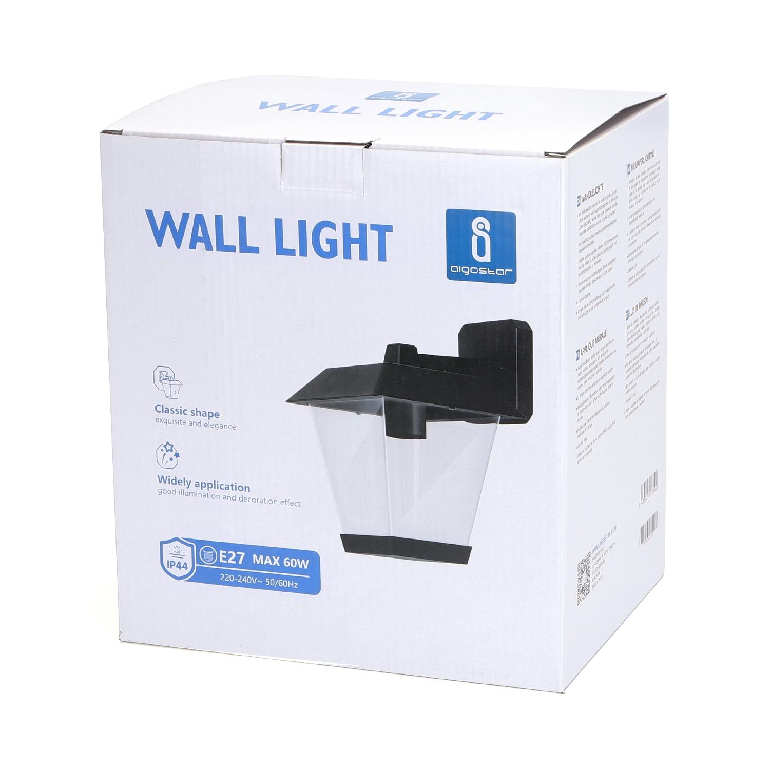 Vintage Wall Light Black (Without Light Source) E27