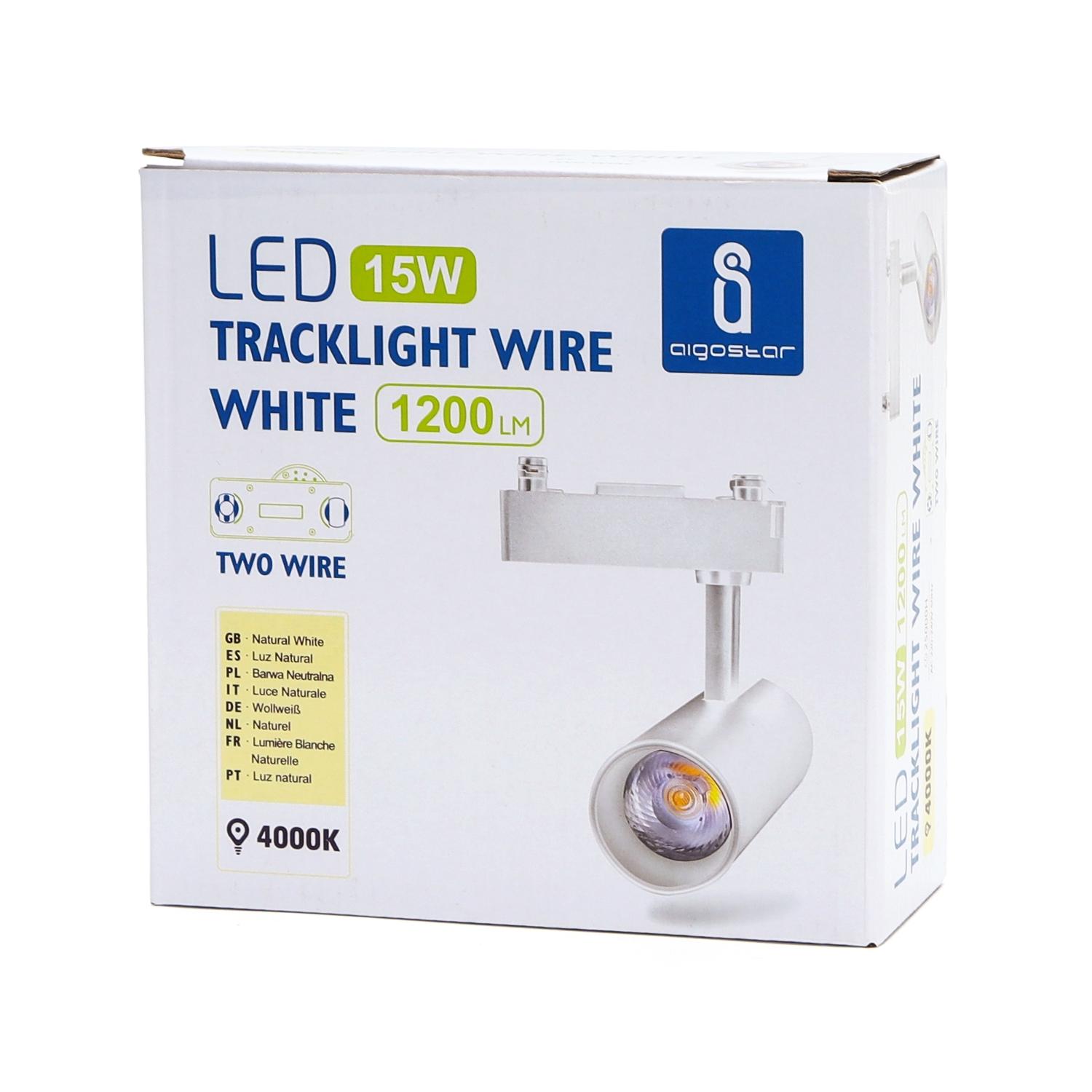 Światło dwutorowe LED, 15W, 4000K, 1200lm