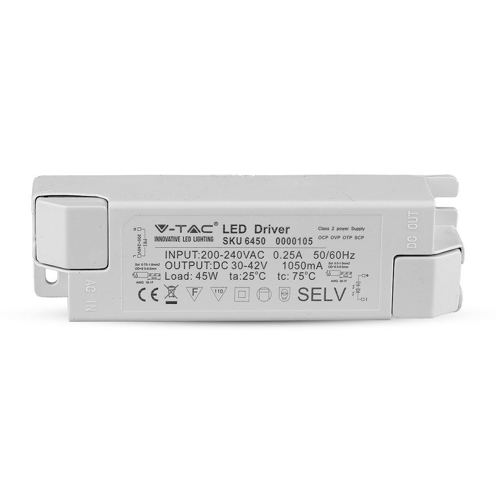 45W Zasilacz do Paneli LED, 5 Lat gwarancji, 1050mA, VTAC, SKU 6450