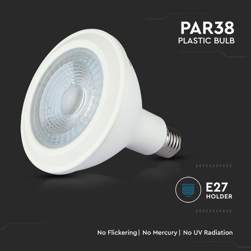 12.8W PAR 38 Żarówka LED, Chip SAMSUNG, Barwa:4000K, Trzonek:E27, VTAC, SKU 21151