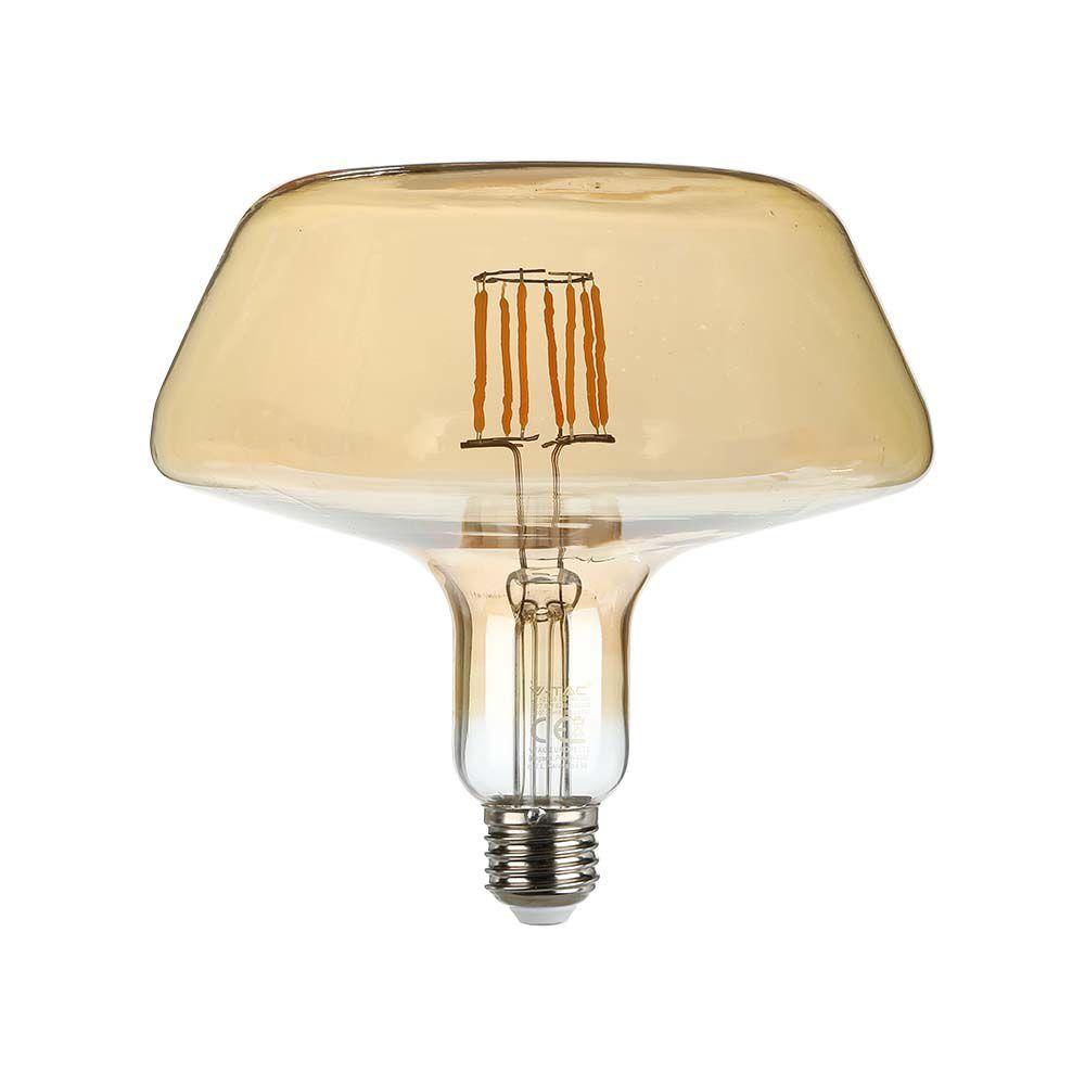 VT-2308 8W T180 LED FLAMENT BULB AMBER GLASS 1800K E27