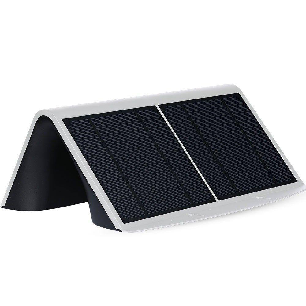 VT-767-7 8W LED SOLAR WALL LIGHT 4000K -WHITE +BLACK BODY