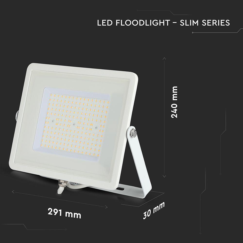 100W Naświetlacz LED SMD, Chip SAMSUNG, Barwa:4000K, Obudowa: Biała , Wydajność: 115lm/w, VTAC, SKU 21768