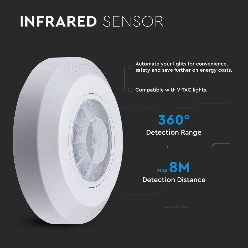 VT-8091 CEILING SENSOR-WHITE BODY (MAX:200W LED)