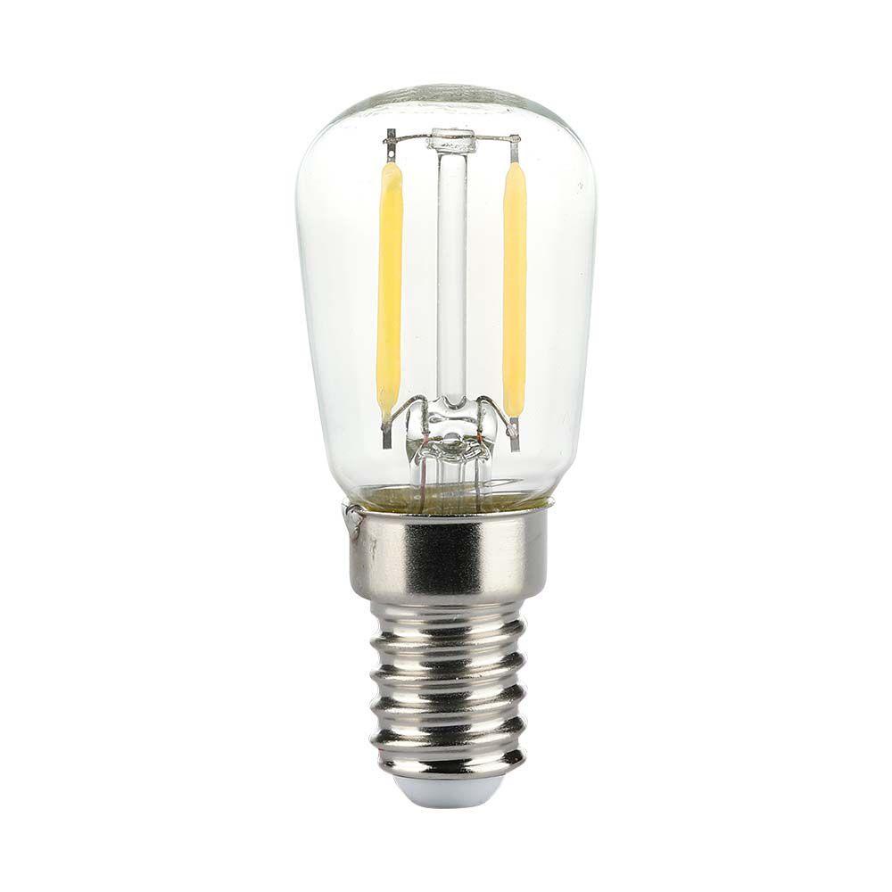 2W ST26 Żarówka LED Filament, Klosz Transparentny, Barwa:6400K, Trzonek:E14, VTAC, SKU 214446