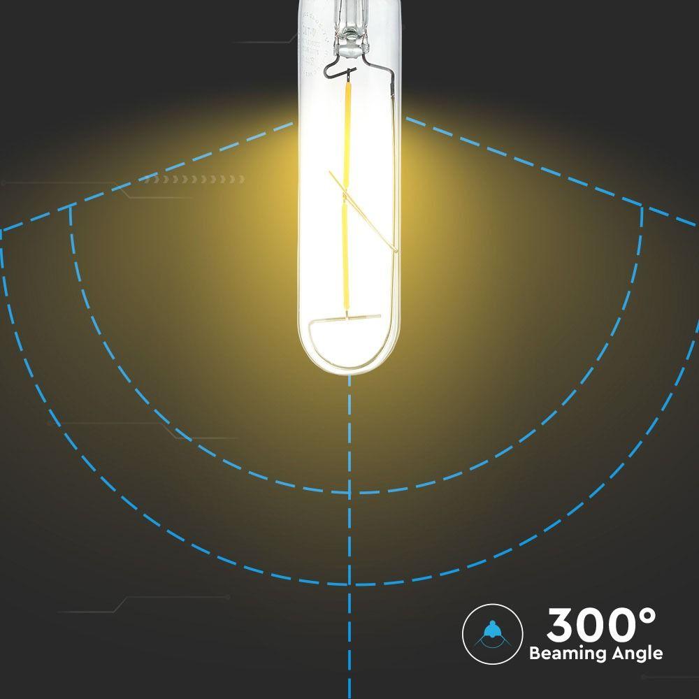 2W T30 Żarówka LED Filament, klosz: Transparentny, Barwa:2700K, Trzonek:E27, VTAC, SKU 7251