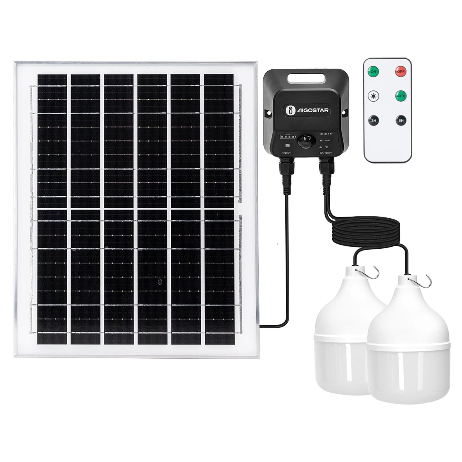 SOLAR LIGHT/SPLIT/with Batterie/T-bulb/5M+3M LINE/100W*2/6500K/1splits into 2/PIR