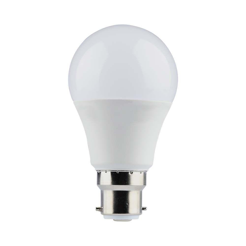 VT-259D 8.5W A60 PLASTIC BULB SAMSUNG CHIP 3000K B22 DIMMABLE