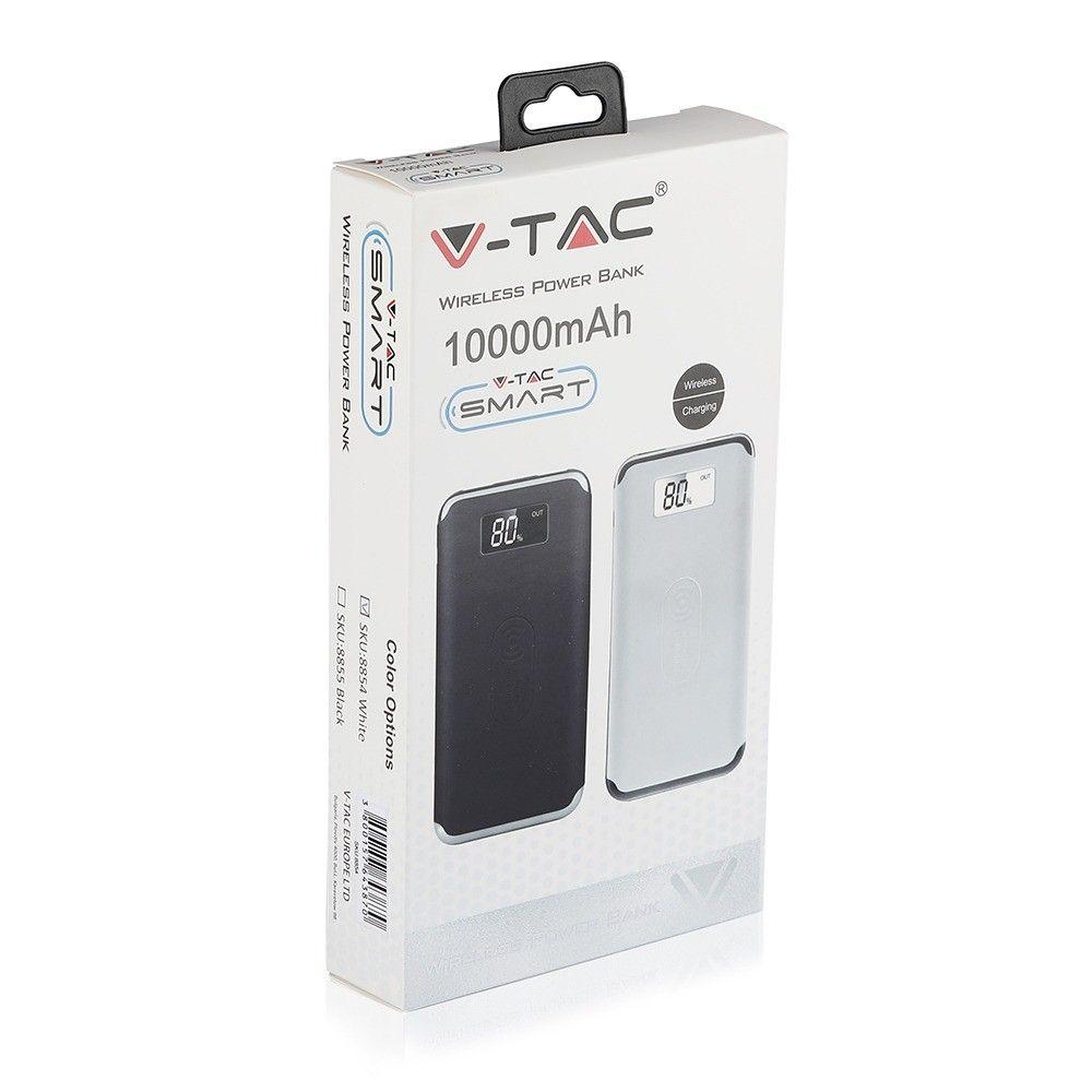 VT-3505 10000mAh POWER BANK WITH DISPLAY AND WIRELESS-WHITE