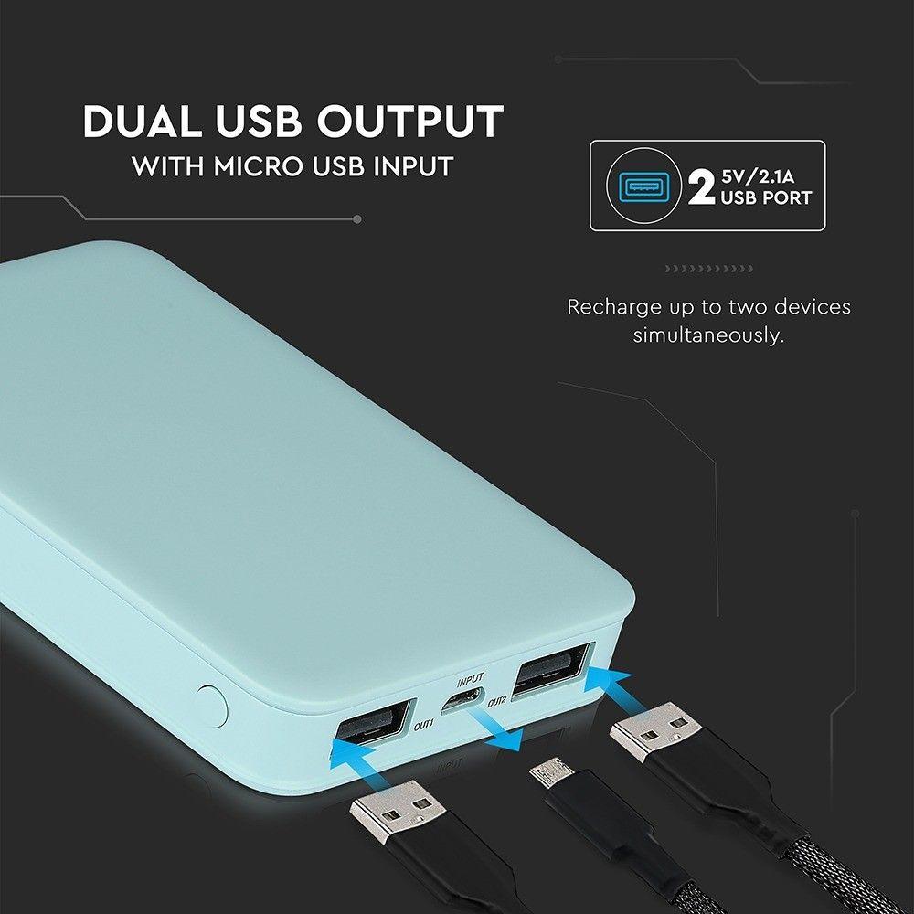 VT-3503 5000mah POWER BANK-BLUE