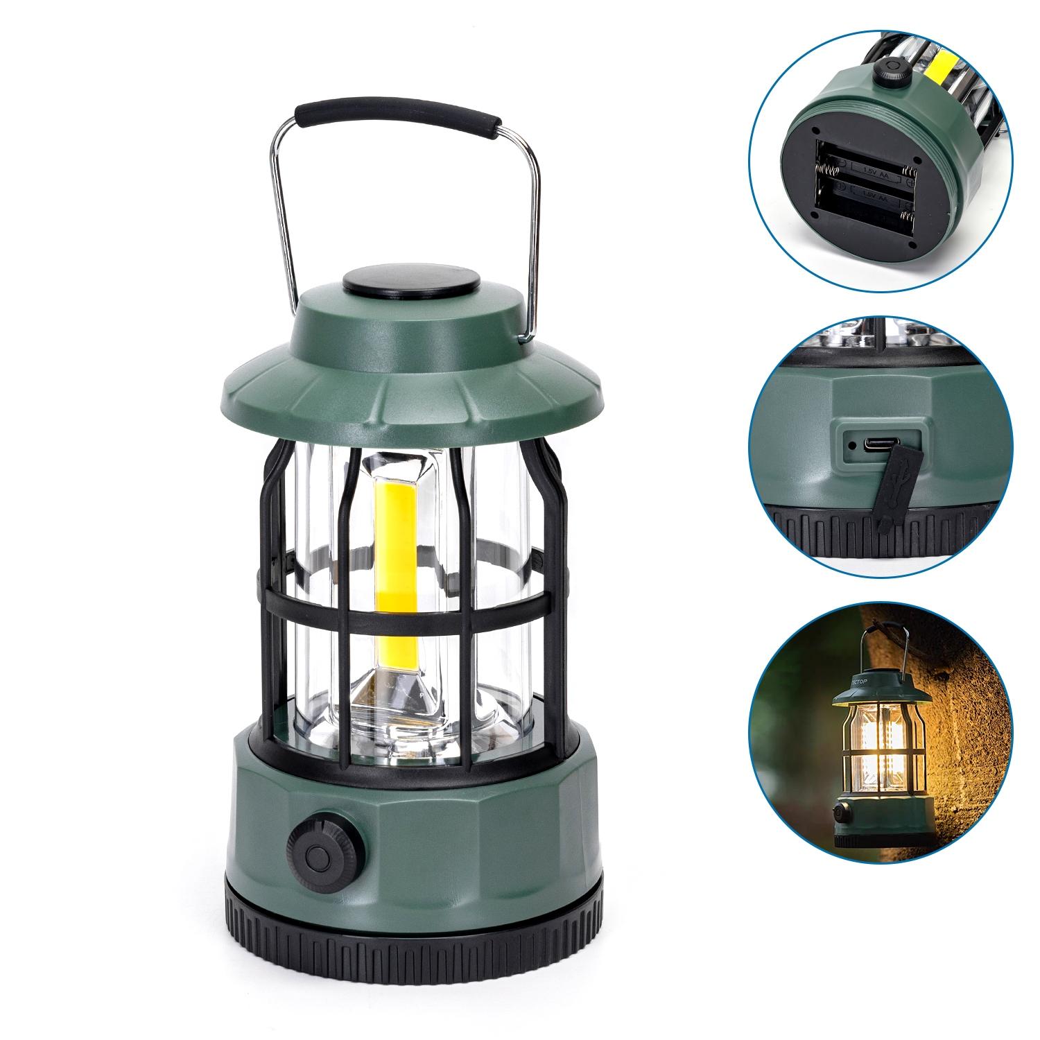 Camping lantern dimmable with knob rechargeable