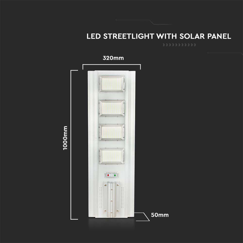 50W Lampa uliczna solarna z czujnikiem ruchu, Barwa:4000K, Obudowa: Srebrna, VTAC, SKU 6759