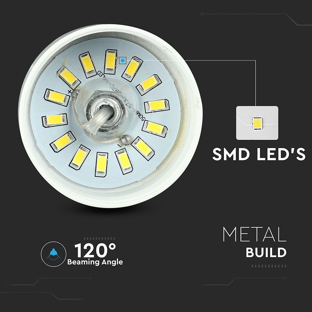 7W Lampa Wisząca LED, Klosz: Akryl, Biały, Barwa:4000K, VTAC, SKU 3933