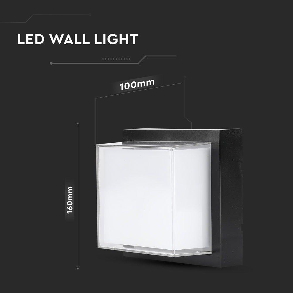 VT-828 12W LED WALL LIGHT 4000K,BLACK -SQUARE