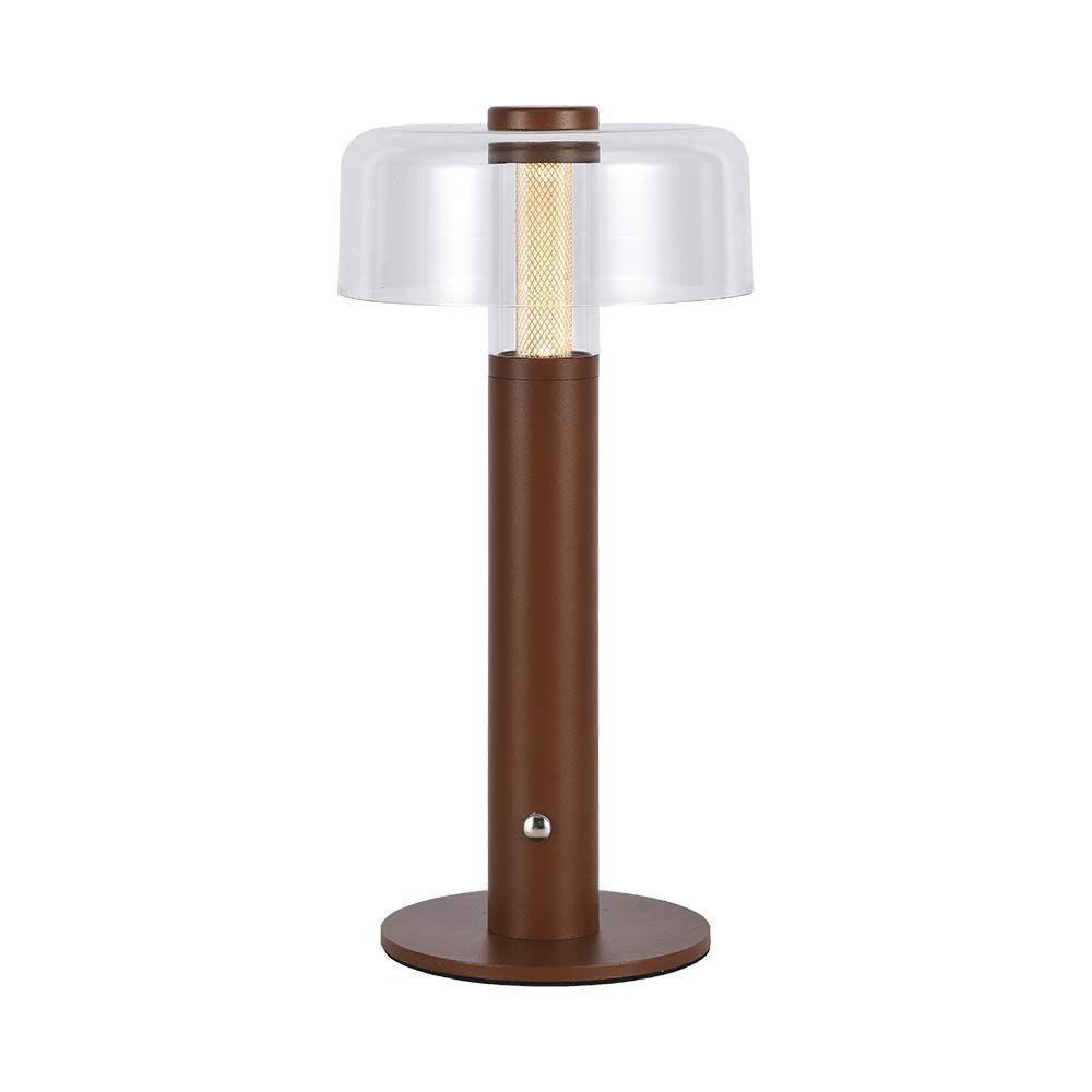 VT-1049 LED TABLE LAMP-1800mAH BATTERY D:150x300 3000K SAND BROWN BODY