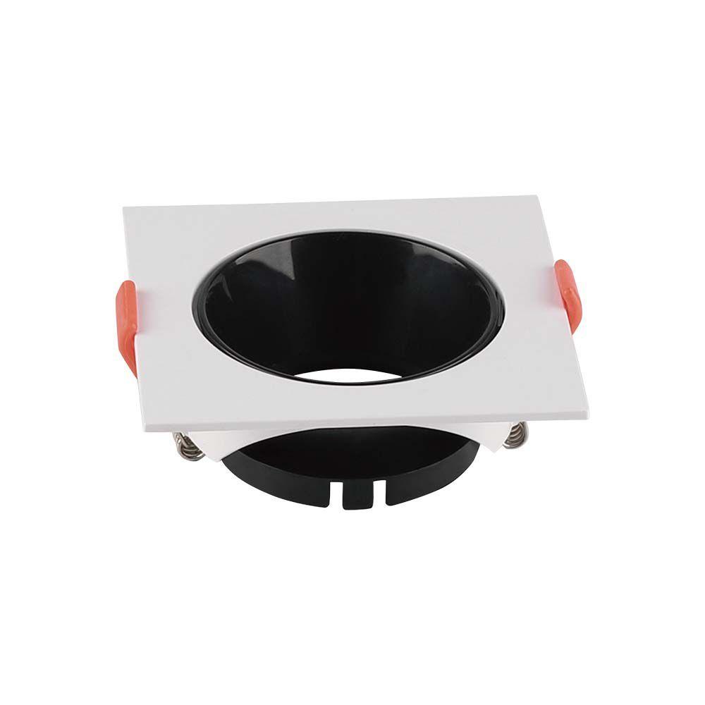 VT-932 GU10 FITTING SQUARE WHITE FRAME+BLACK REFLECTOR